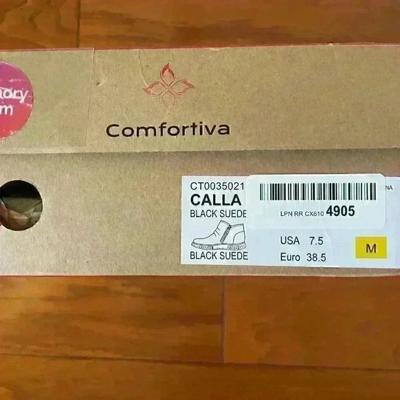 Comfortiva Calla Black Suede Size 7.5.  BRAND NEW (Save $40.00) - Picture 12 of 12